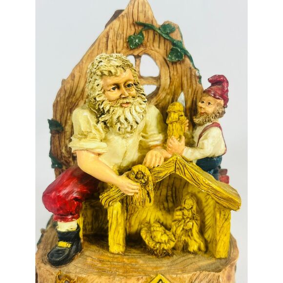 House of Lloyd Santa Building Nativity Silent Night Jesus Music Box Creche - Picture 5 of 9